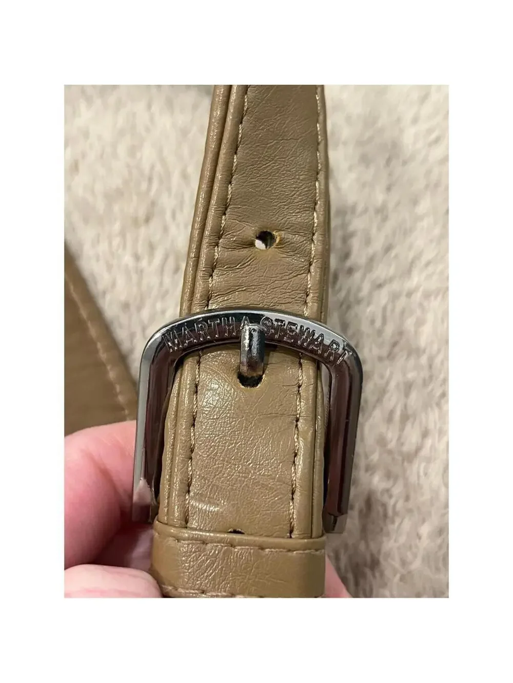 NWT Martha Stewart Dog Collar Leather Buckle, neck size 18-21”